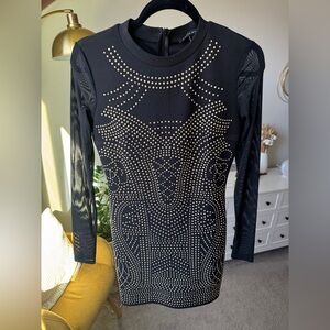 💖 Beautiful bodycon mini dress with gold studs ⭐️